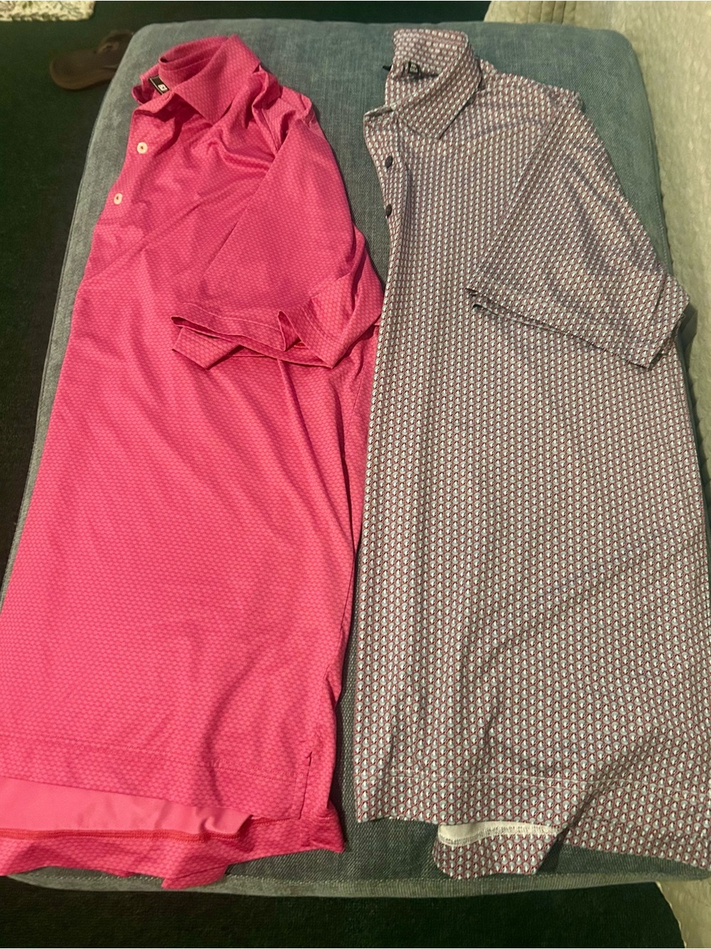 FootJoy Men’s Polo Pair - Vibrant Pink & Patterned Gray